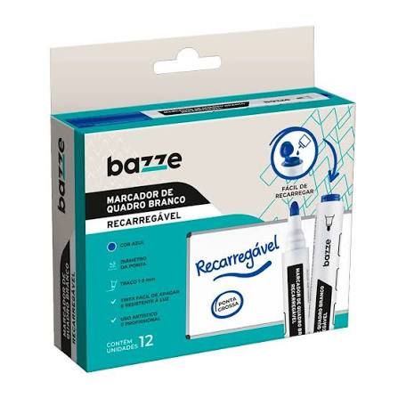 MARCADOR QUADRO BCO REC BAZZE AZ CX 12UN ...