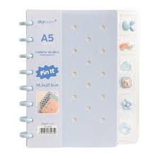 CADERNO A5 80 FLS PAUT PERSONZVL AZUL SK2094